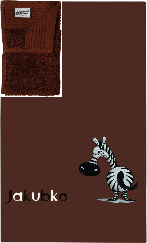 Personalizovateľný vyšívaný detský uterák, vyšívaný dizajn ZEBRA